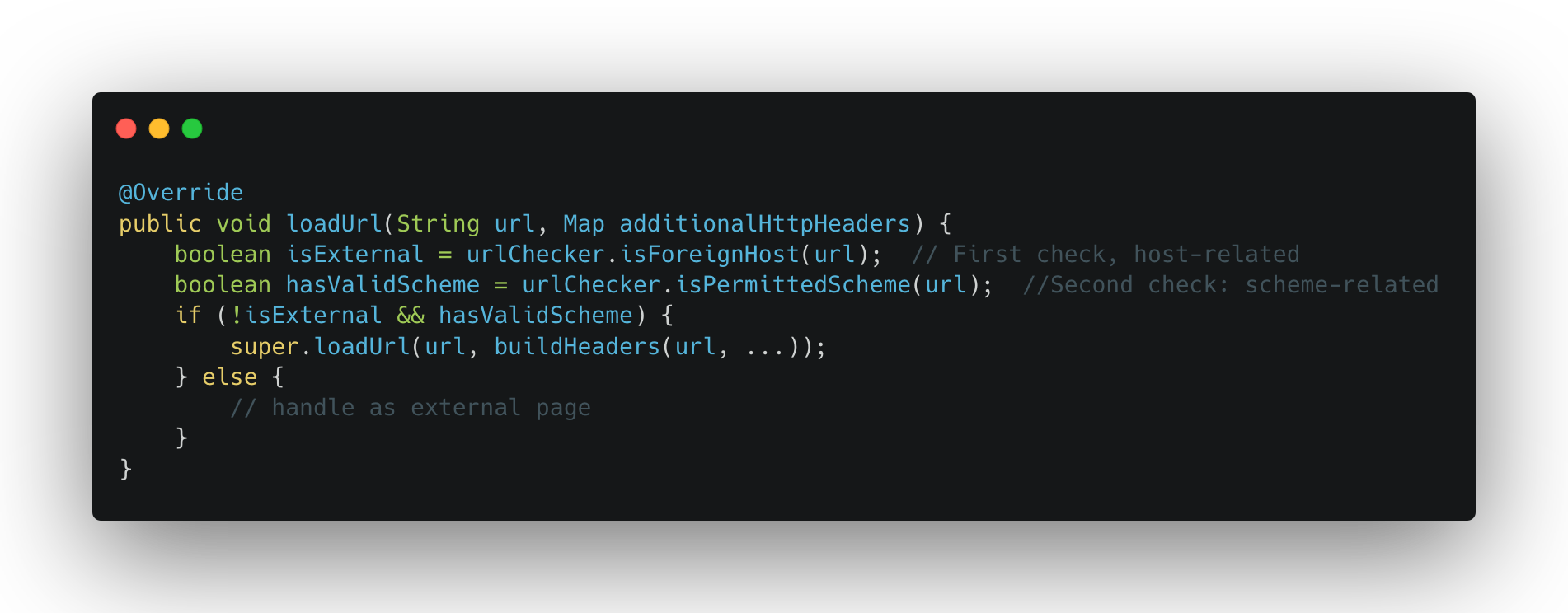 Figure from “1-Click ATO: A studycase of common Android apps misconfigurations.” — loadUrl