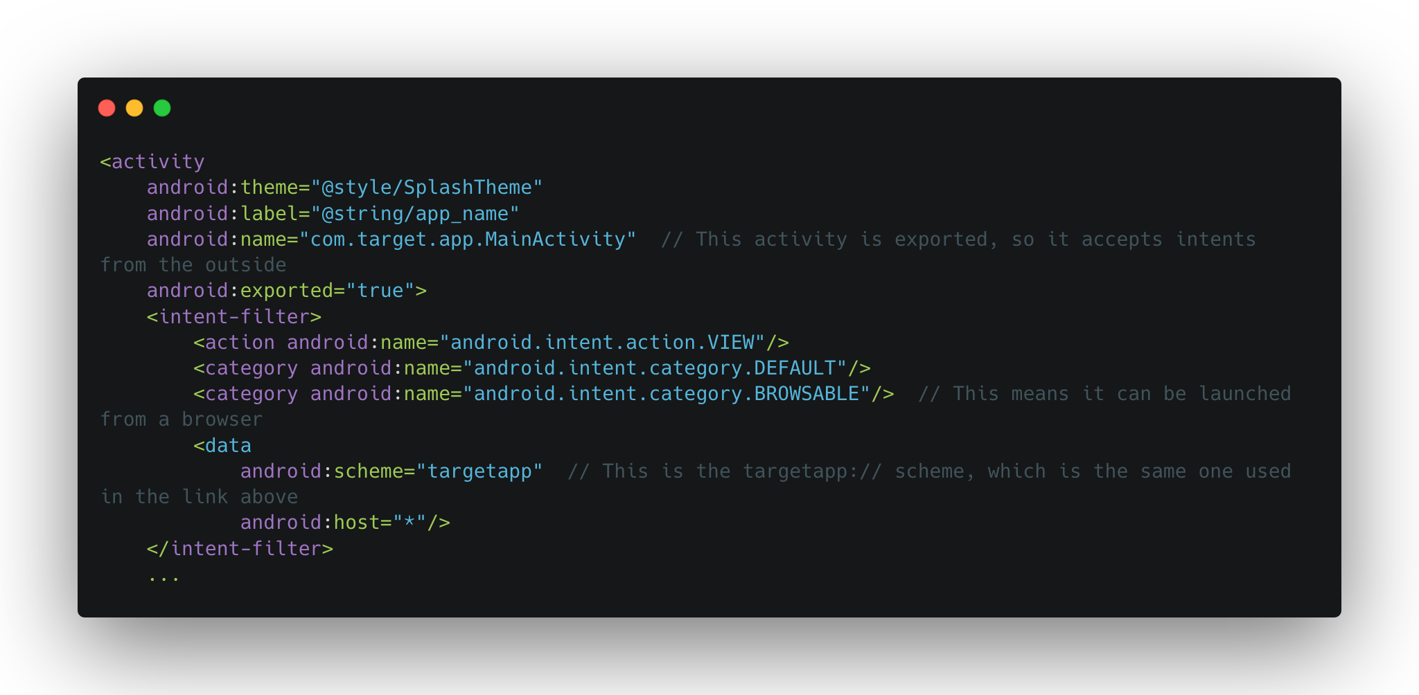 Figure from “From WebView to Remote Code Injection” — manifest xml